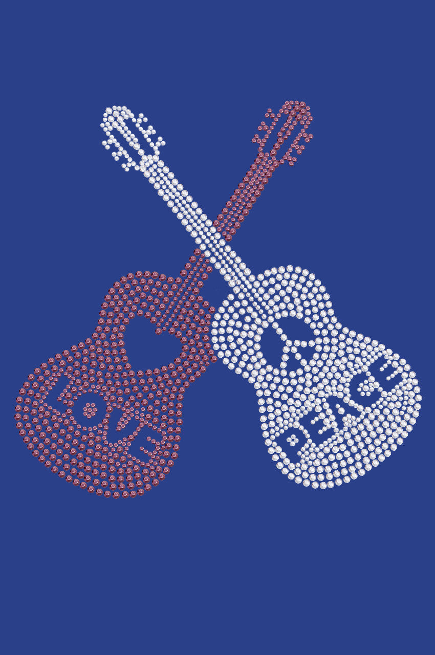 Guitars - Love & Peace - Womens T-shirt