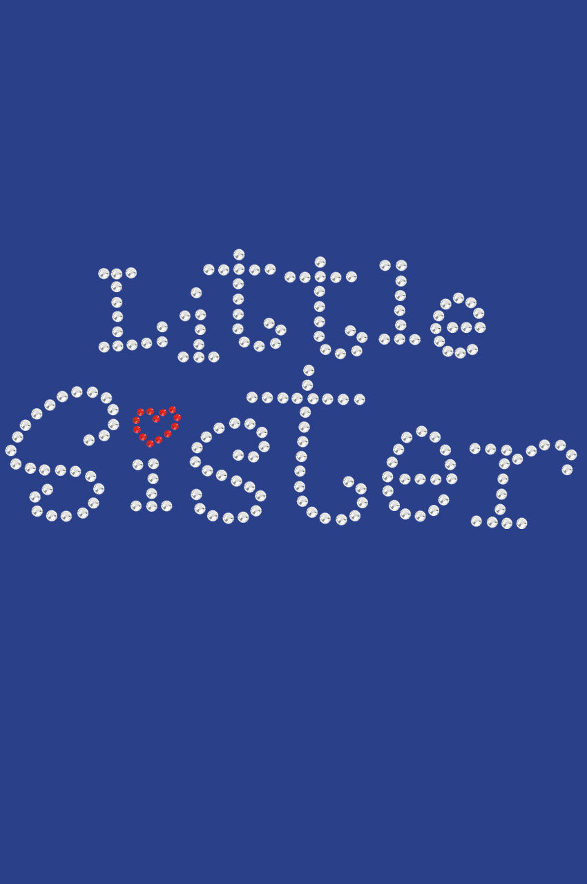 Little Sister with Red Heart - Womens T-shirt