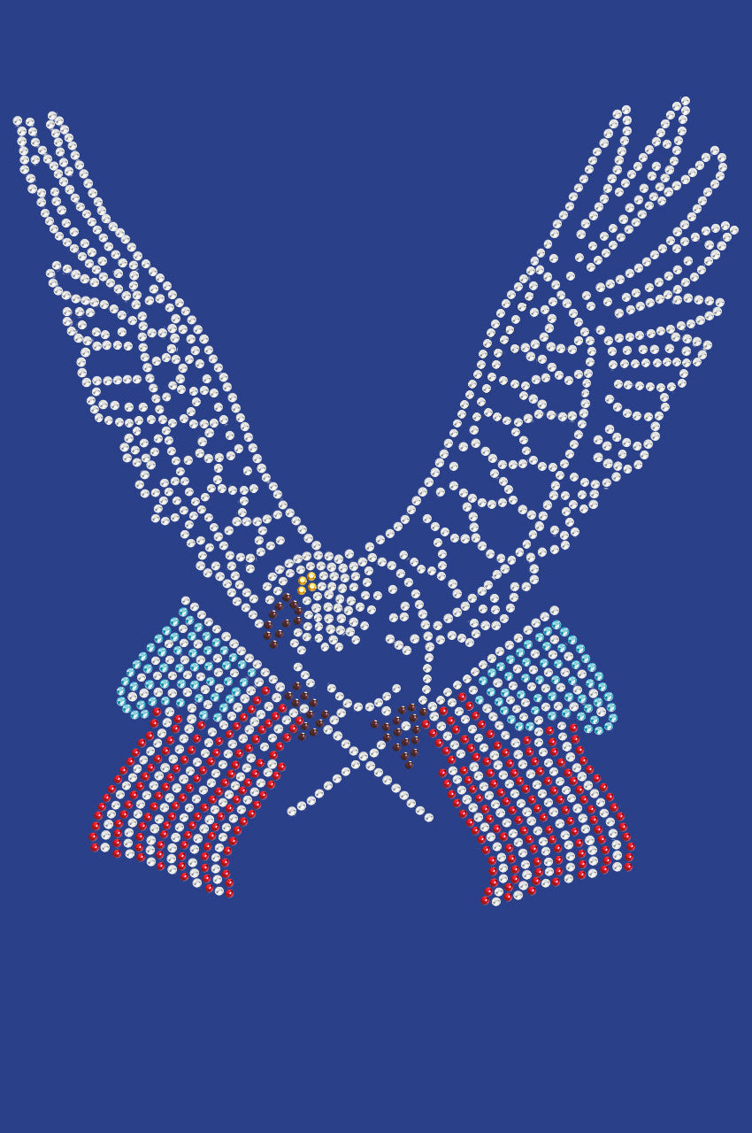 Eagle with Flags - Womens T-shirt