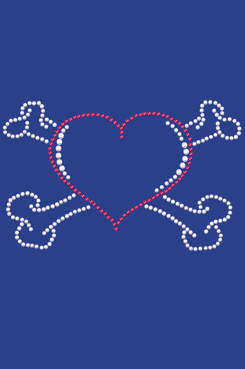 Heart with Cross Bones - Women's T-shirt