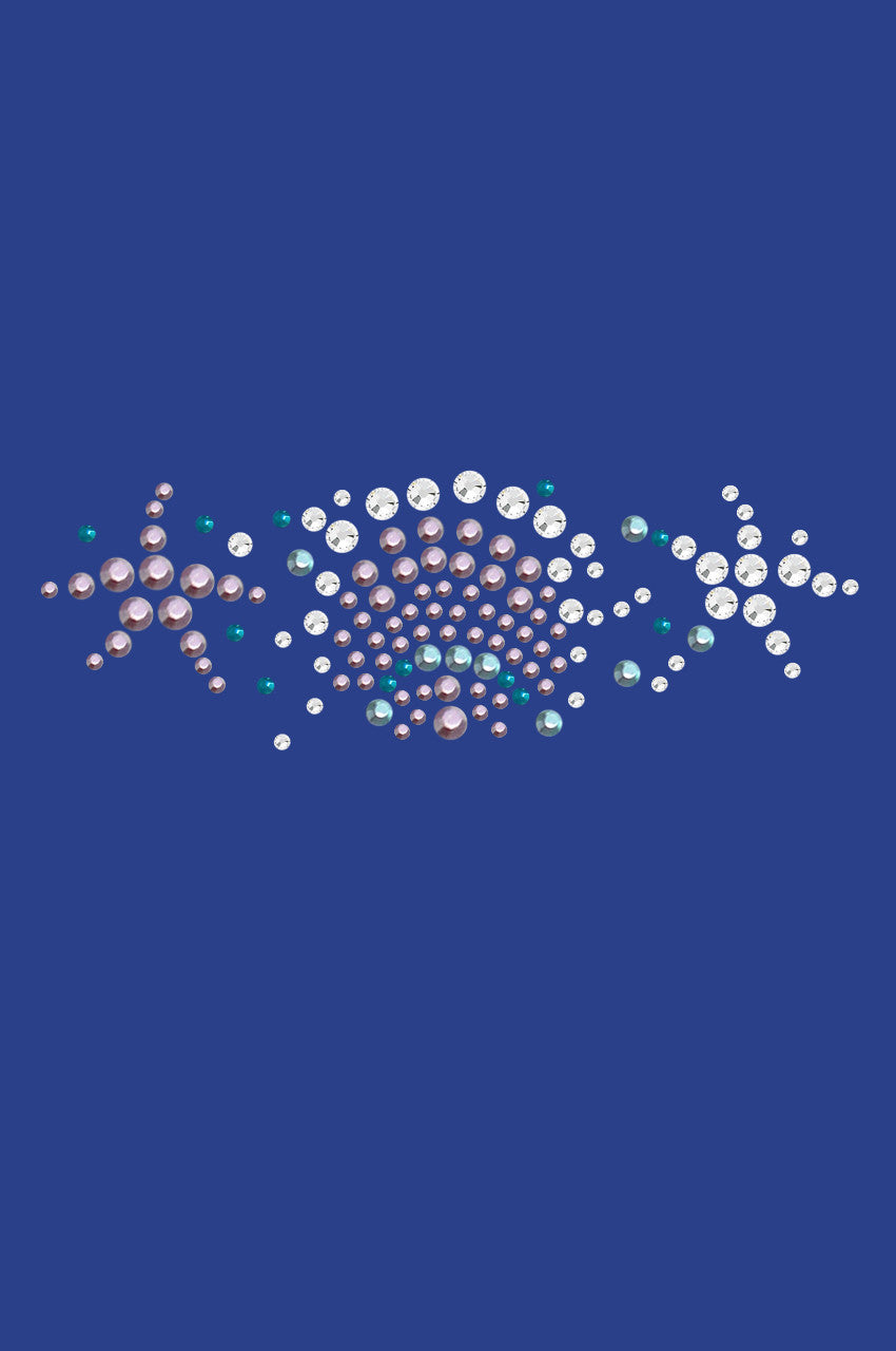Sea Shells (Small Rhinestone) - Womens T-shirt