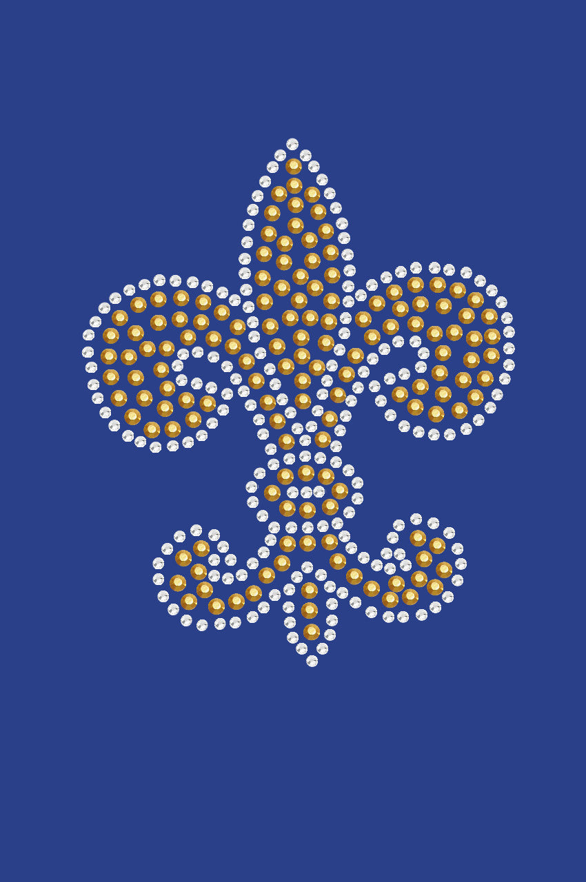 Fleur de Lis (Gold Rhinestuds) - Bandanna