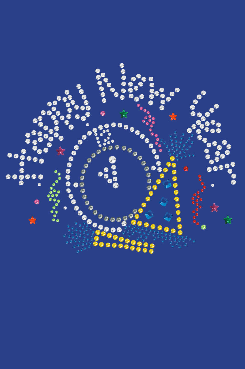 Happy New Year Clock - Bandanna