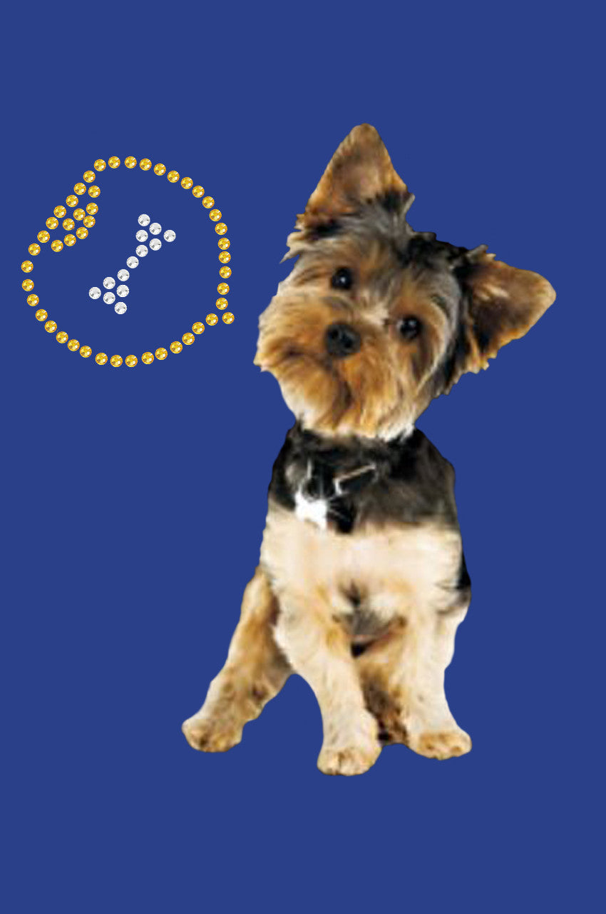 Yorkie with Bone - Womens Tee