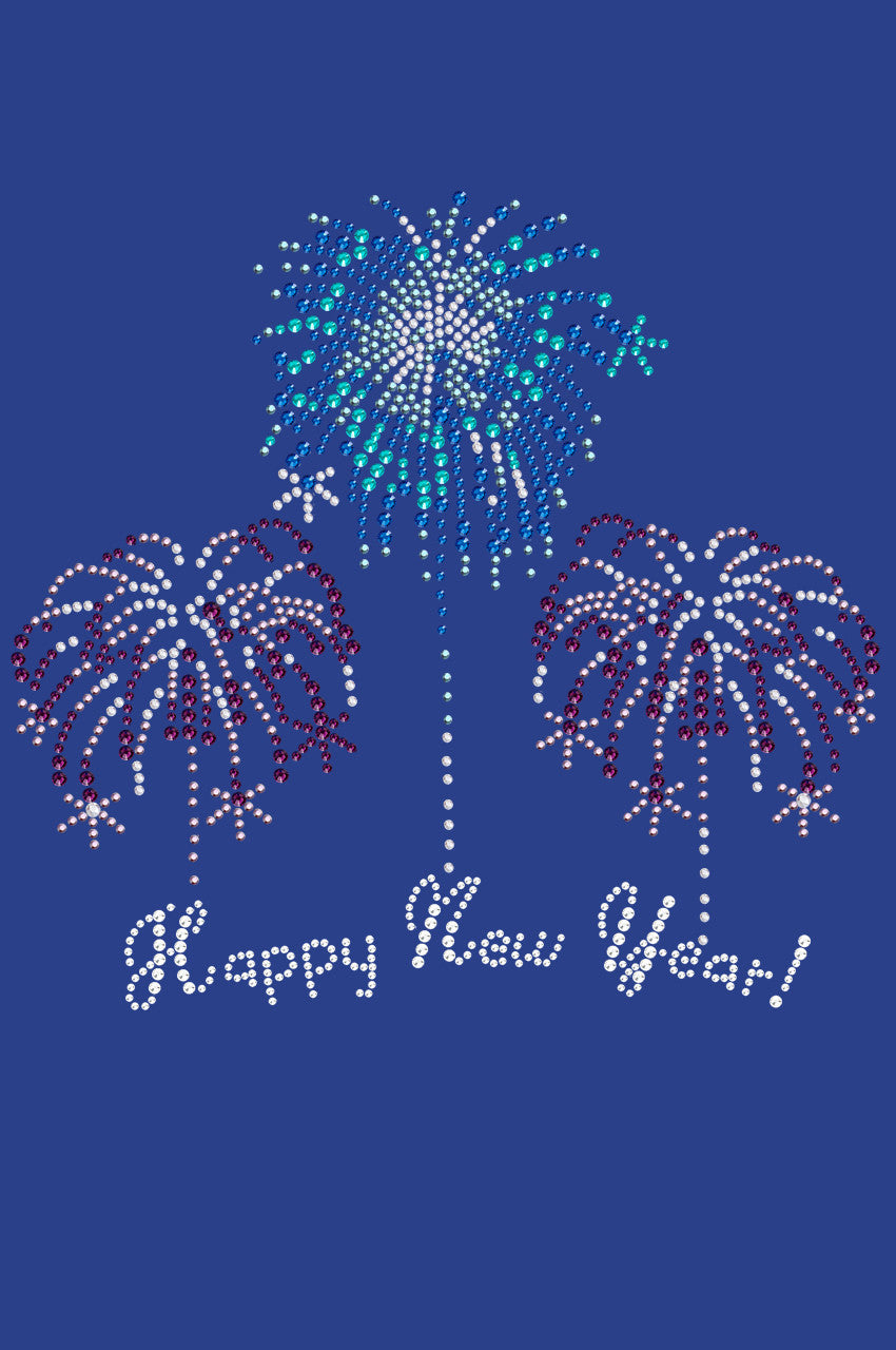 Happy New Year Fireworks - Womens T-shirt