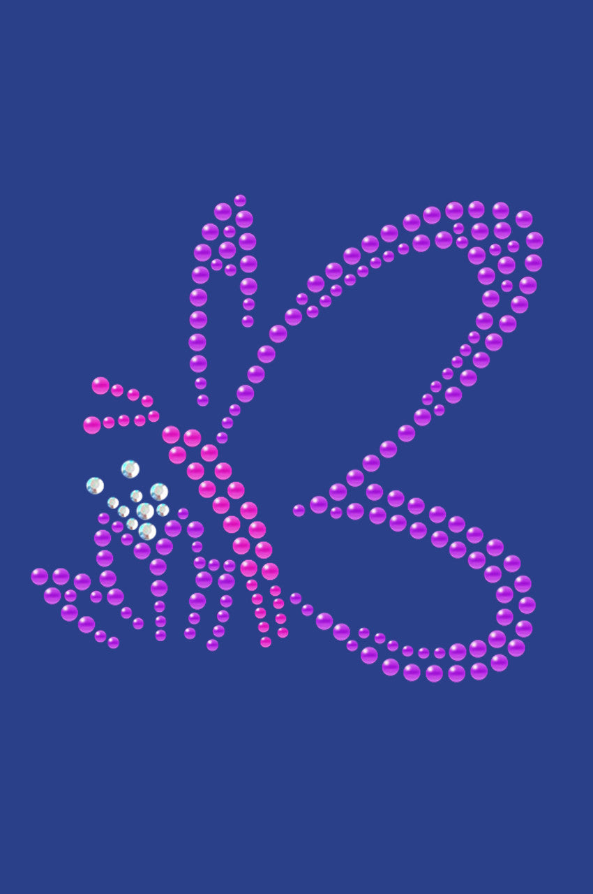 Pink & Purple Nailhead Butterfly - Womens T-shirt