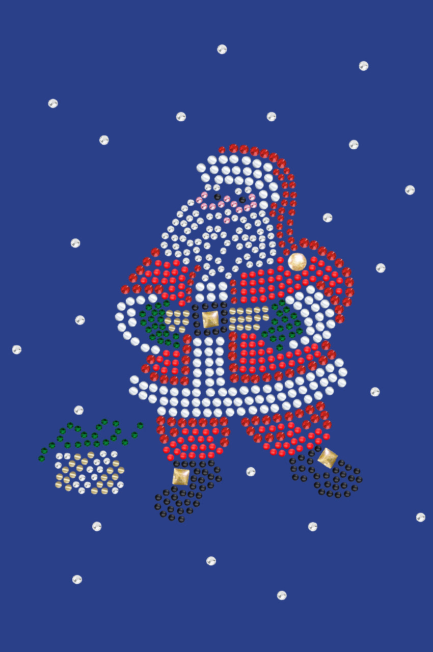 Santa with Snowflakes - Womens T-shirt