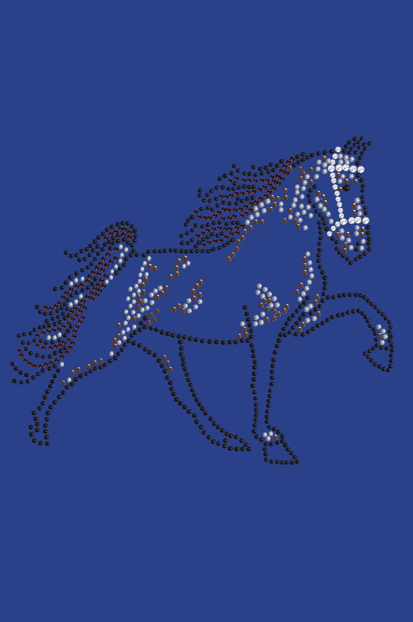 Horse (Brown Rhinestuds) - Women's T-shirt