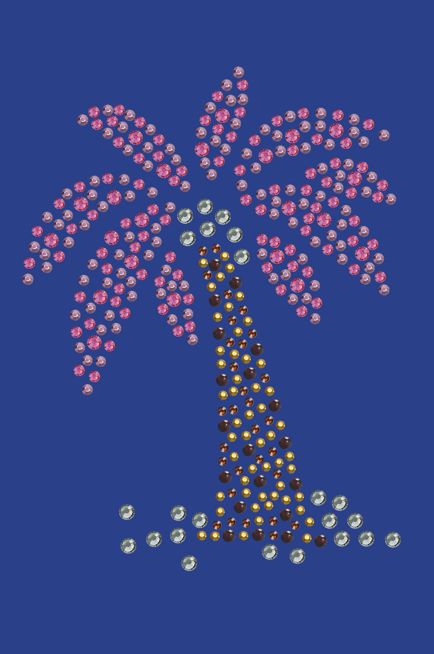 Palm Tree (Pink) - Womens T-shirt