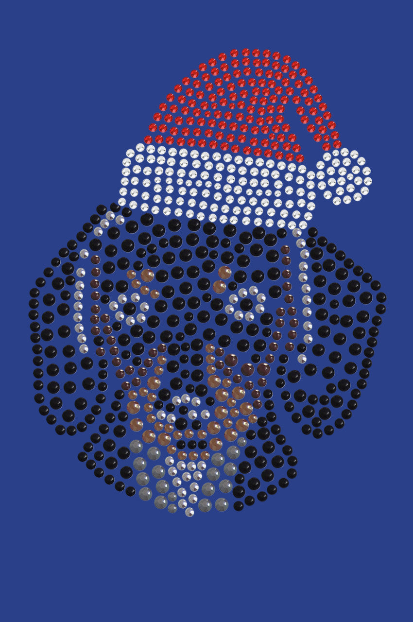 Dachshund Face with Santa Hat - Bandana
