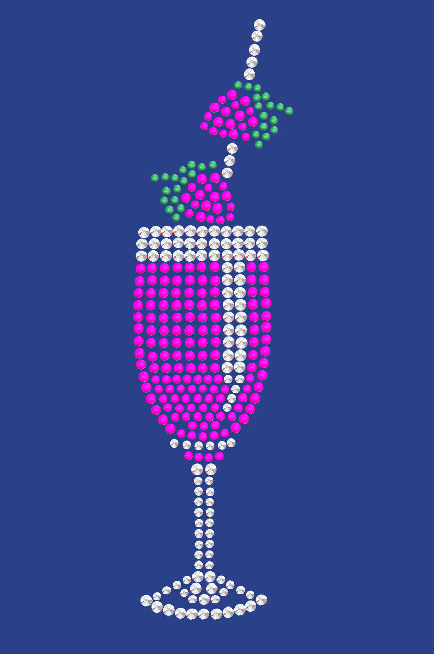 Strawberry Daiquiri - Austrian crystal Rhinestones - Womens T-shirt