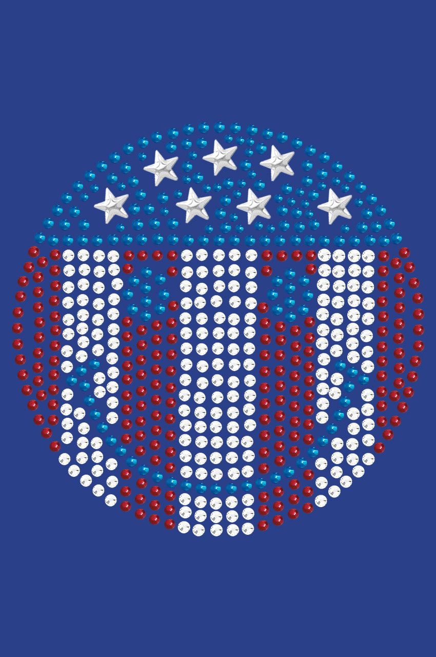 Happy Face Red, White, & Blue -Bandanna
