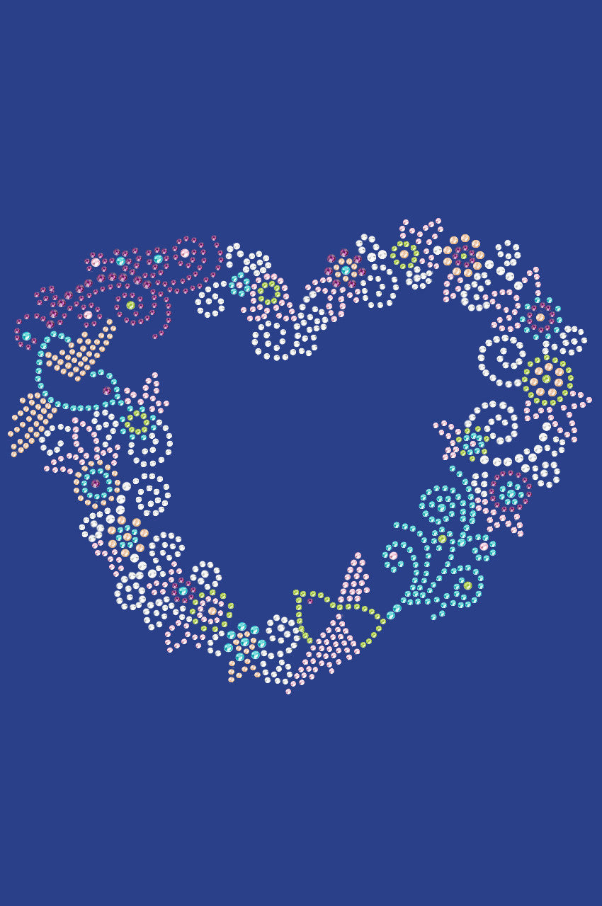 Spring Flower & Bird Heart - Womens T-shirt