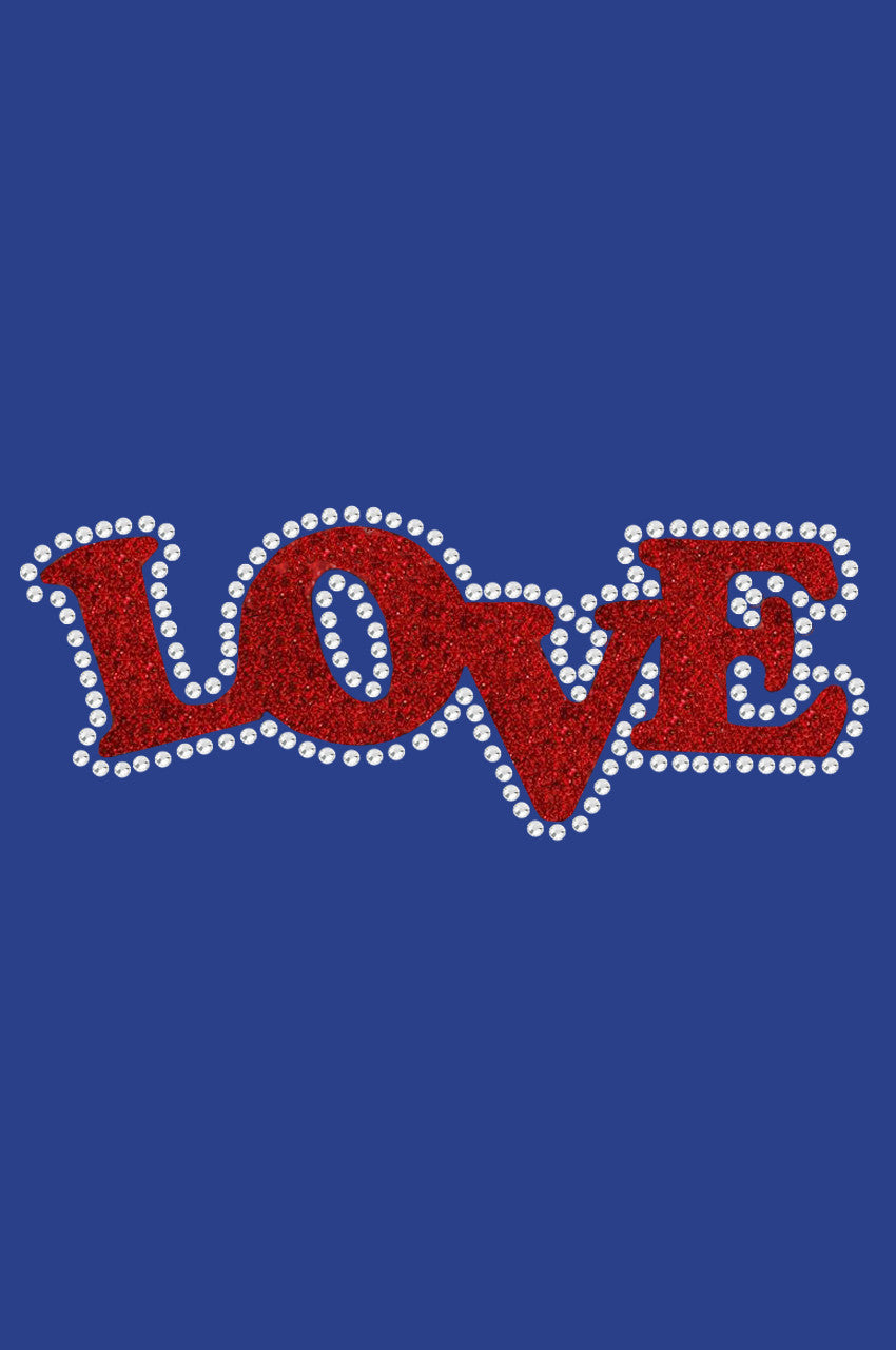 Love (Red Glitter) Bandanna