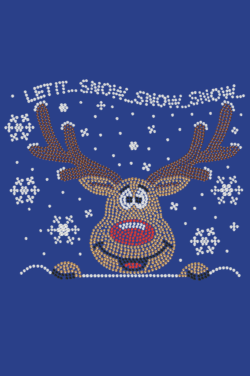 Let it Snow - Red Nose Reindeer - Womens T-shirt