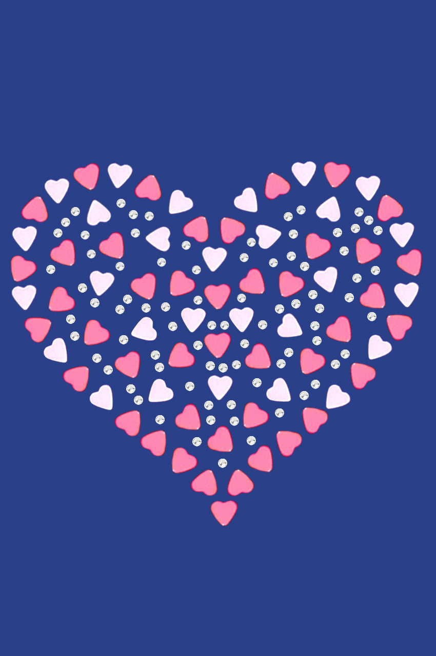 Pink Nailhead Hearts - Womens T-shirt