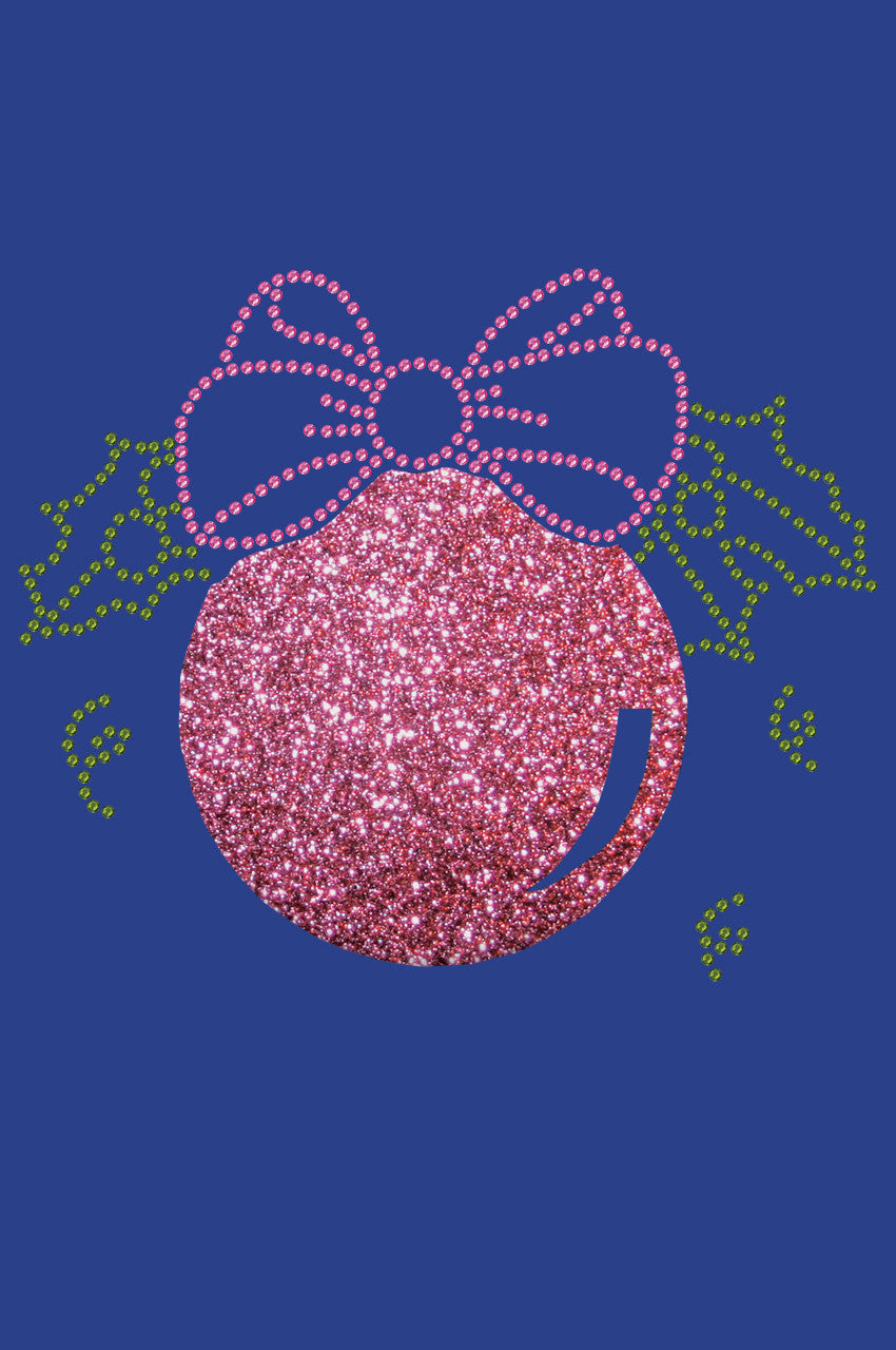 Pink Glitter Ornament - Womens T-shirt