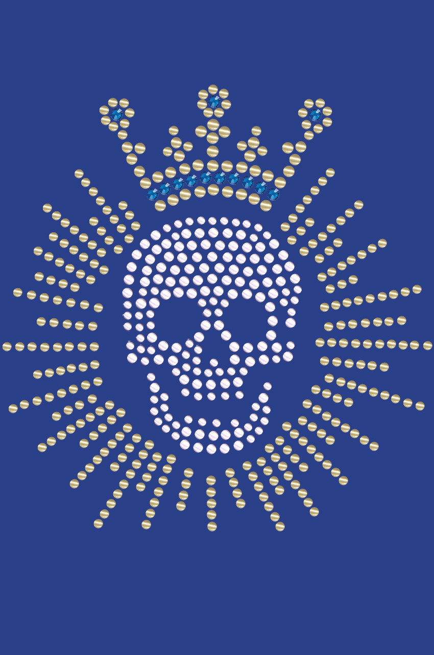 Skull with Austrian crystal Crown - Womens T-shirt