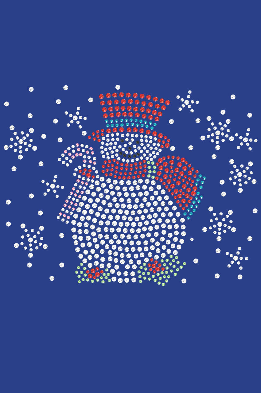 Snowman with Snowflakes - Womens T-shirt