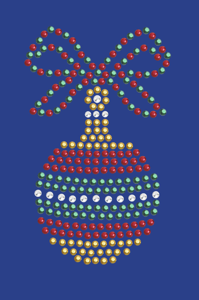 Red, Green, & Gold Christmas Ornament - Bandana