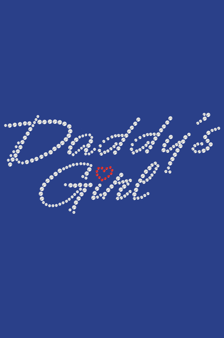 Daddys Girl with Red Heart - Womens T-shirt