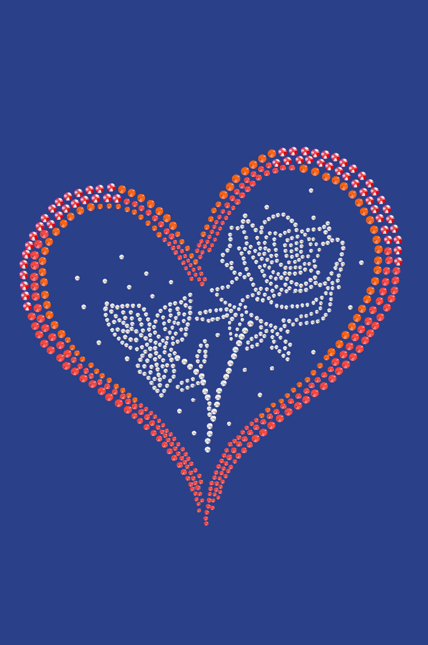 Heart with Rose - Womens Tee