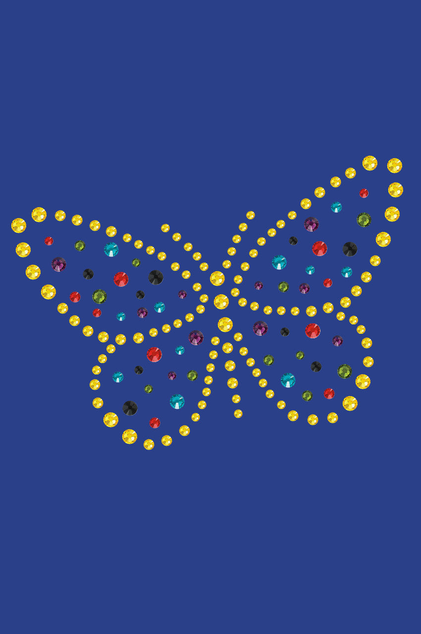 Yellow Dotted Butterfly - Womens T-shirt