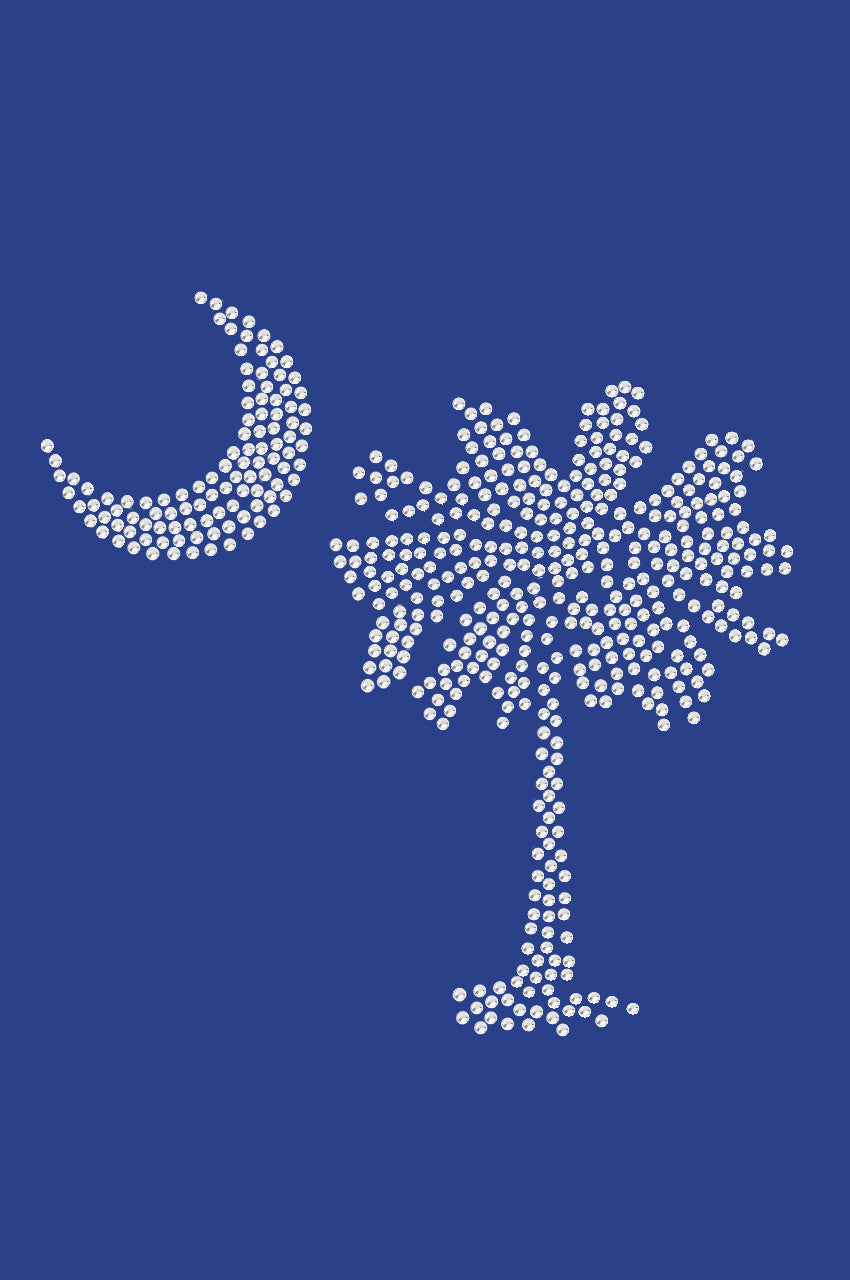 Palmetto Tree & Moon - Womens T-shirt