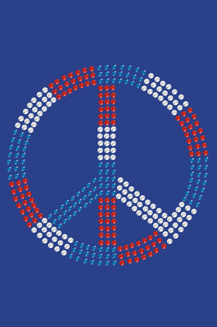 Peace Sign (Red, White, & Blue) - Womens T-shirt