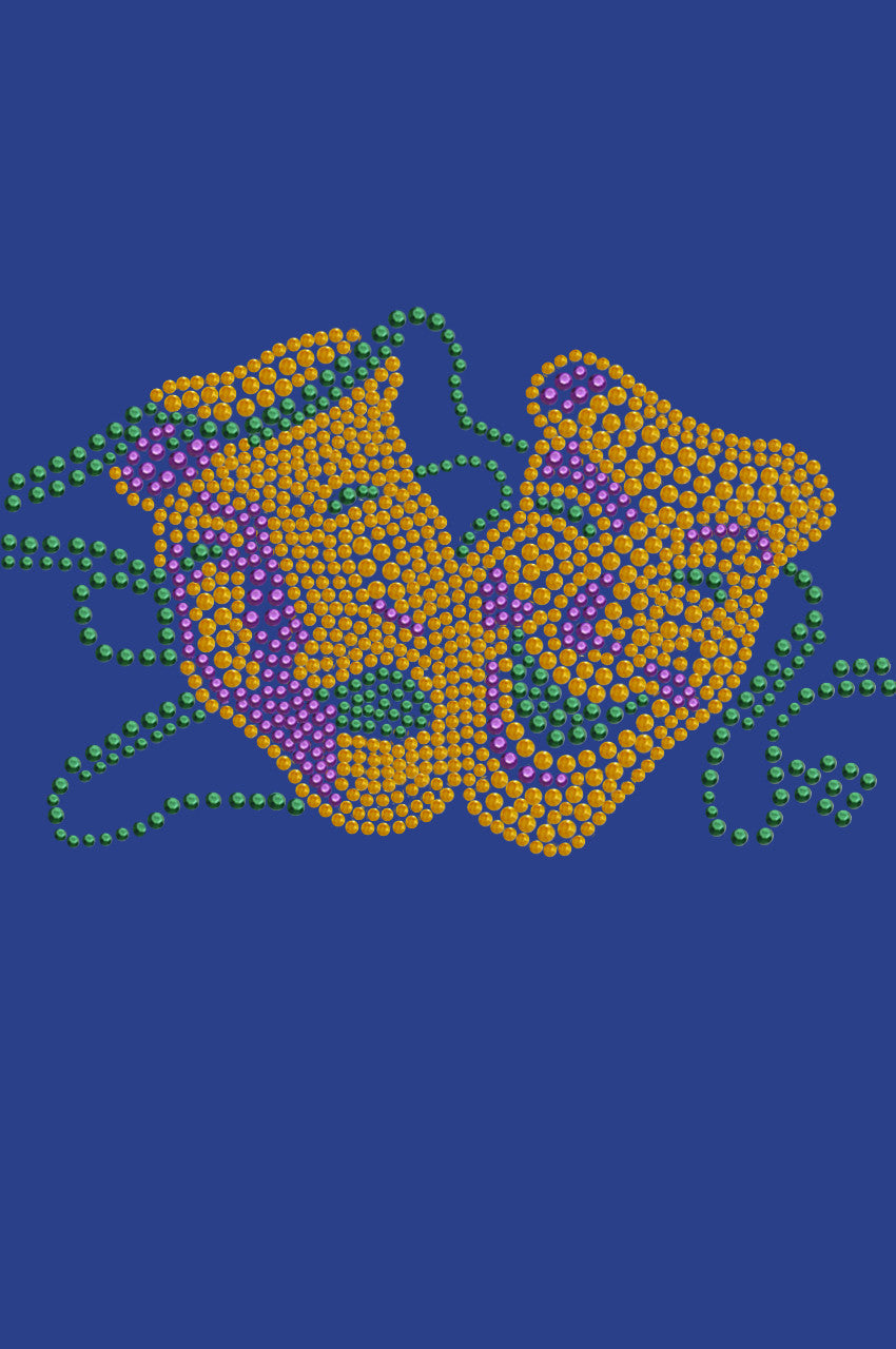 Gold Theater Comedy Tragedy Mask - Women's T-shirt