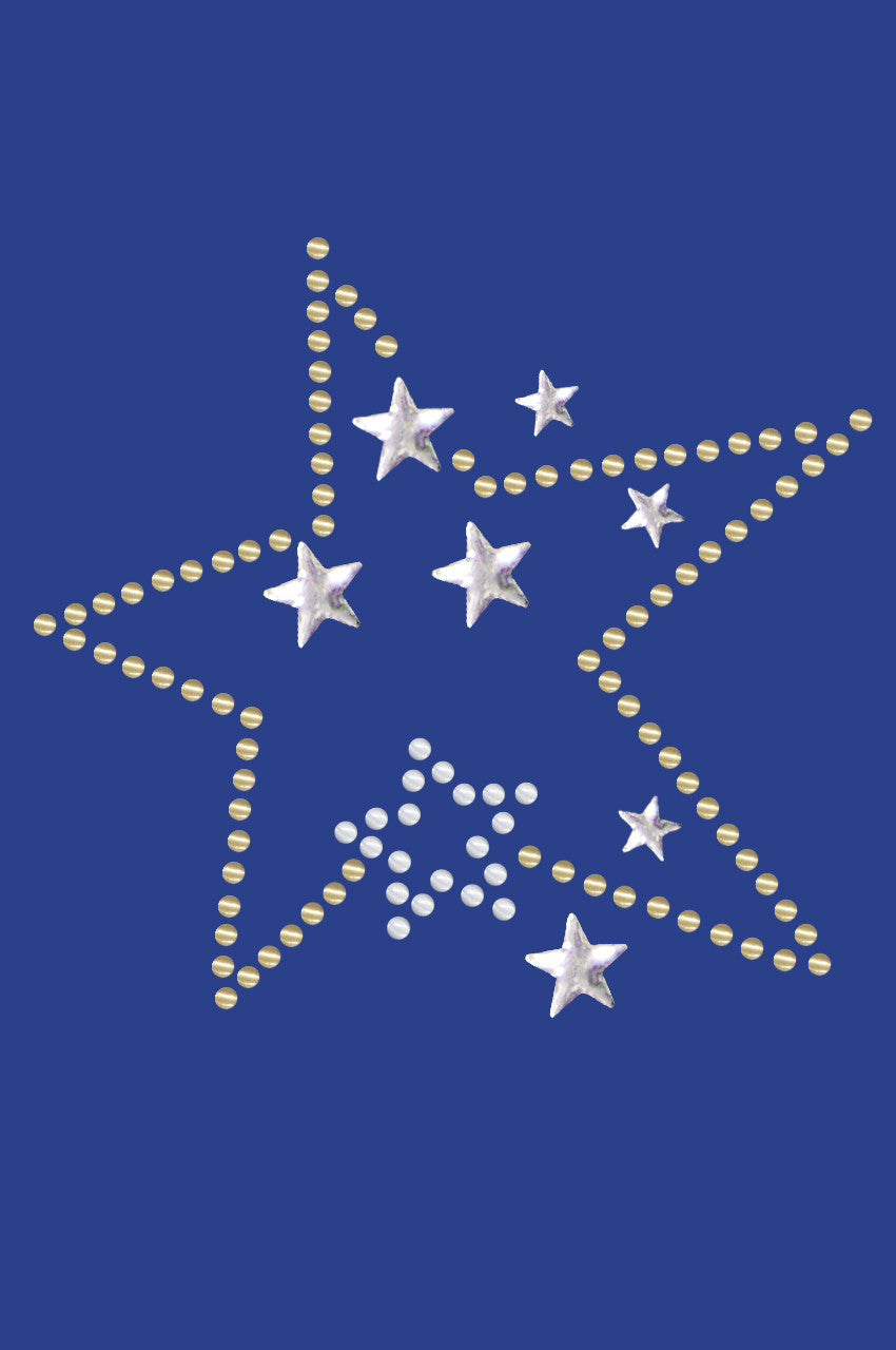 Gold & Silver Stars - Womens T-shirt