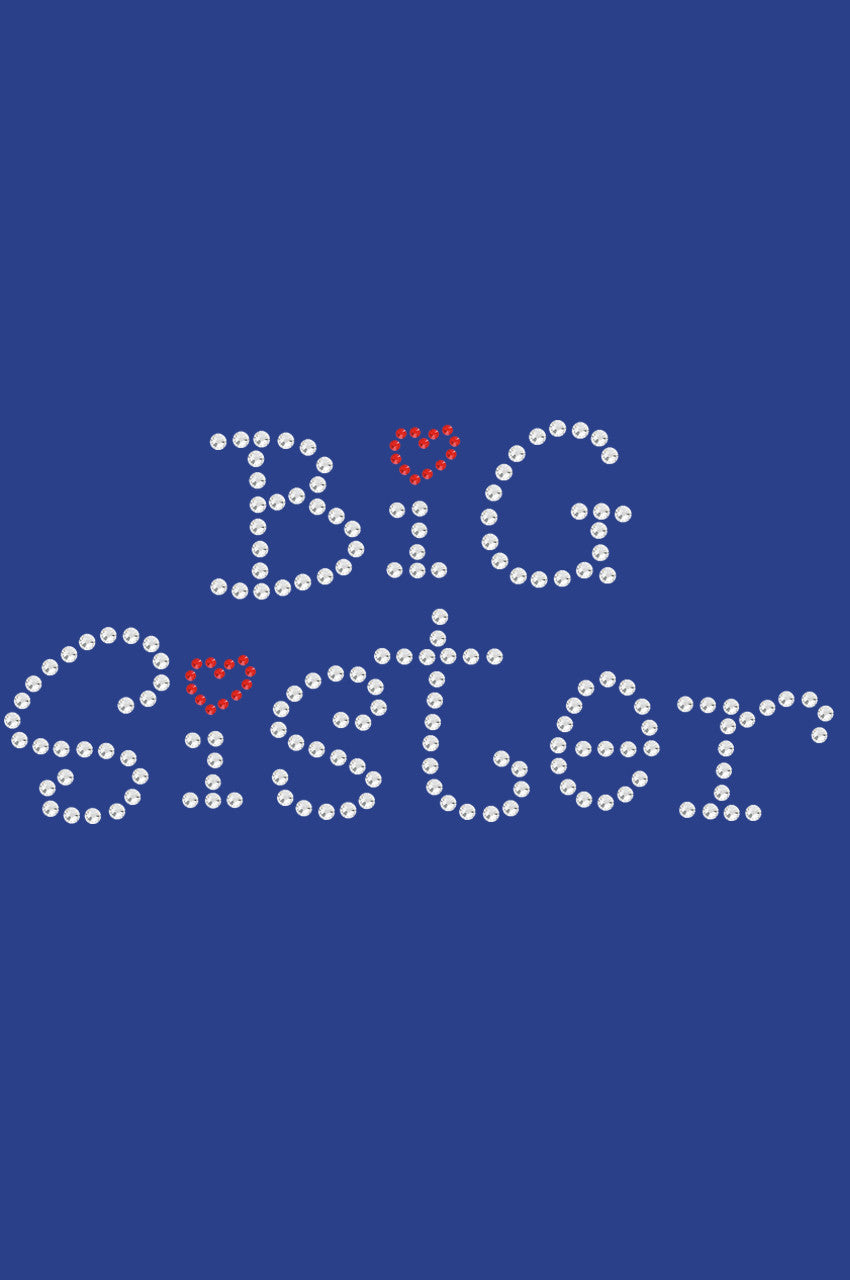 Big Sister with Red Heart - Womens T-shirt