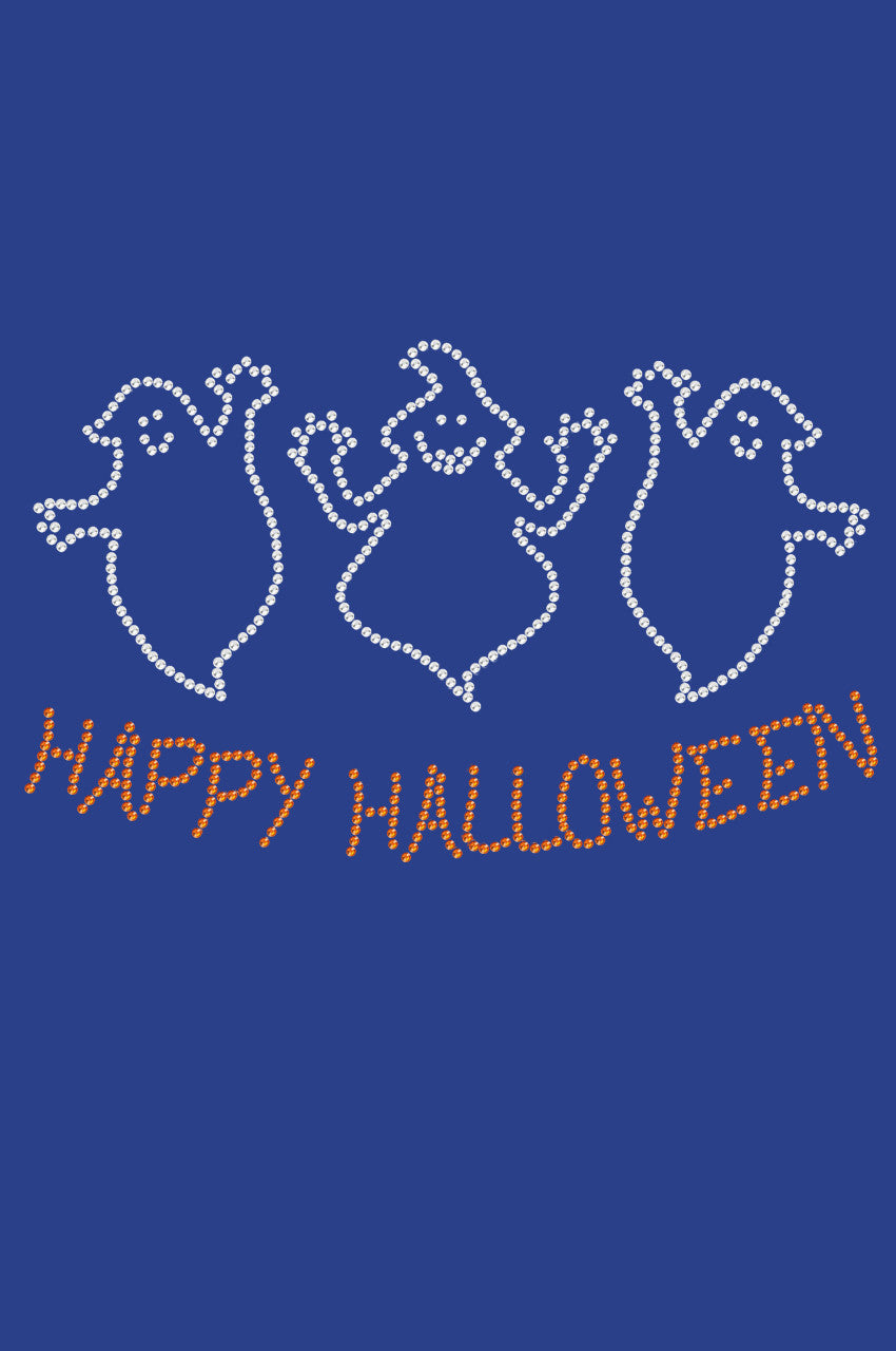 Happy Halloween Ghost - Womens T-shirt