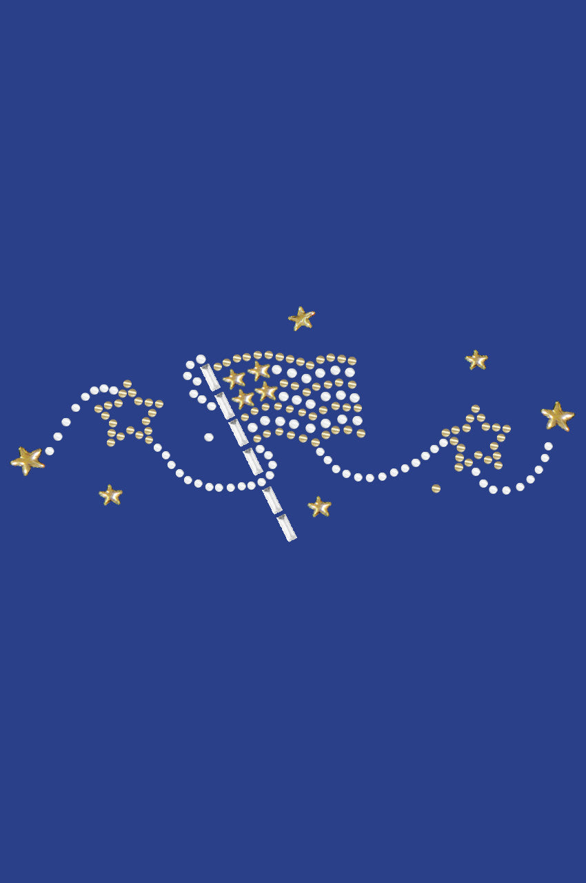 Flag (Gold & Silver Nailheads) - Womens T-shirt