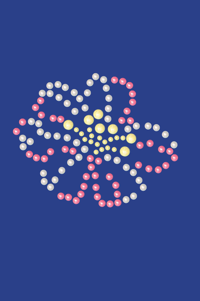 Pink & Yellow Pearl Flower - Womens T-shirt