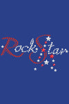 Rock Star (Red Austrian crystal Rhinestones) - Women's T-shirt
