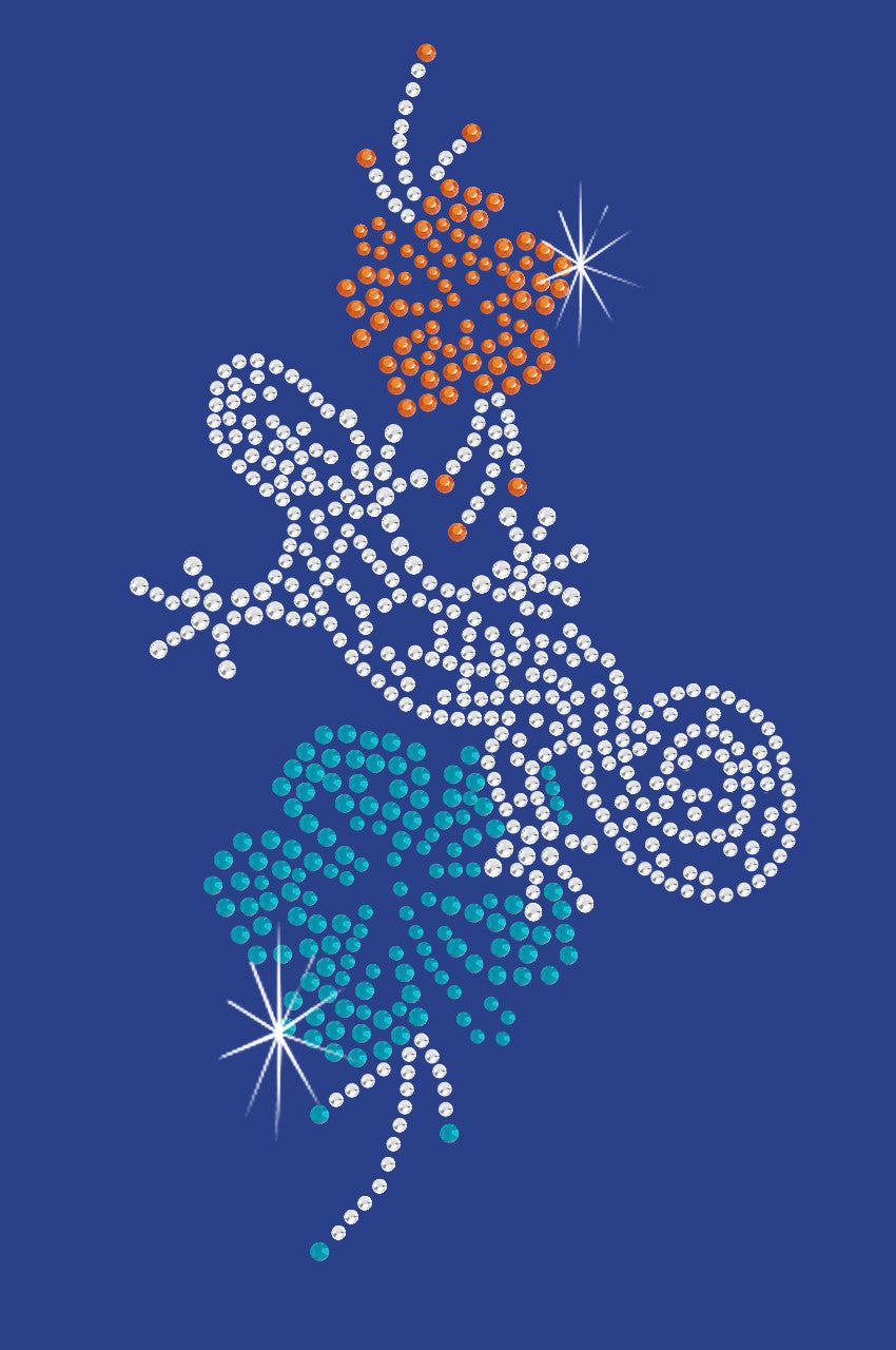 Gecko and Hibiscus - Womens Tee