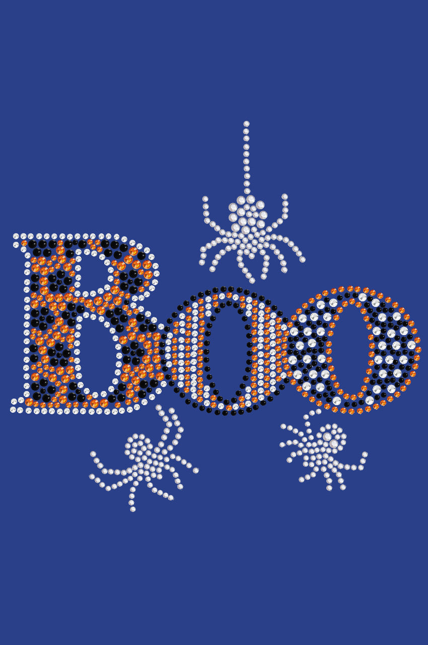 Boo with Silver Spiders - Womens T-shirt