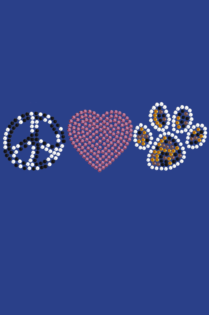 Peace, Love, Paw (Animal Print) - bandana