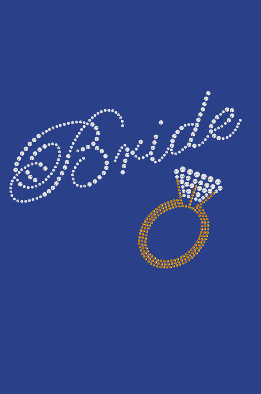 Bride with Diamond Ring- Womens T-shirt