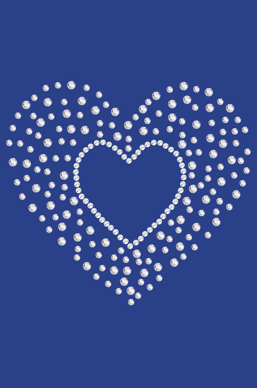 Heart with Scattered Stones - Womens T-shirt