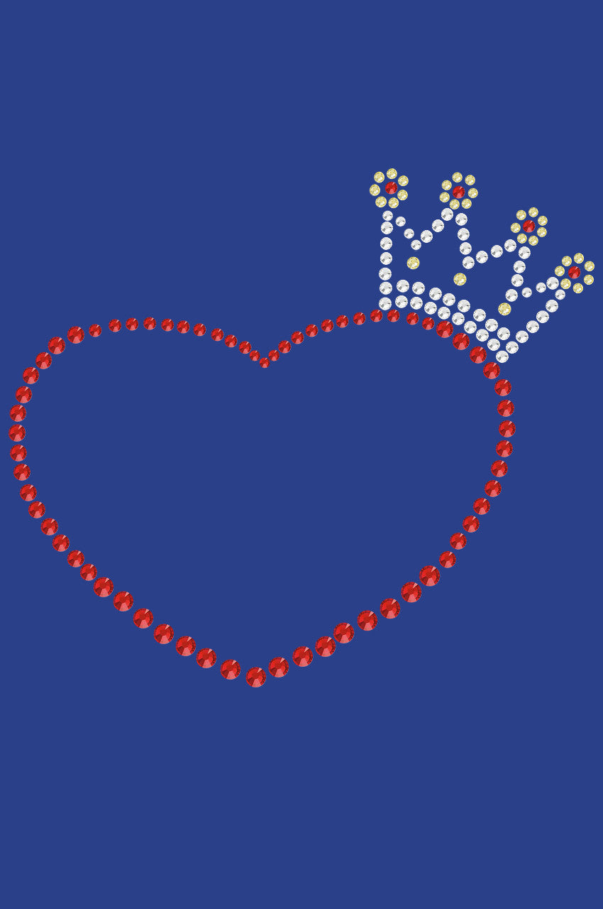 Heart with Crown - Womens T-shirt