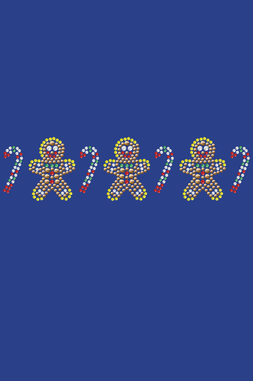 Gingerbread Men & Candy Canes - Womens T-shirt