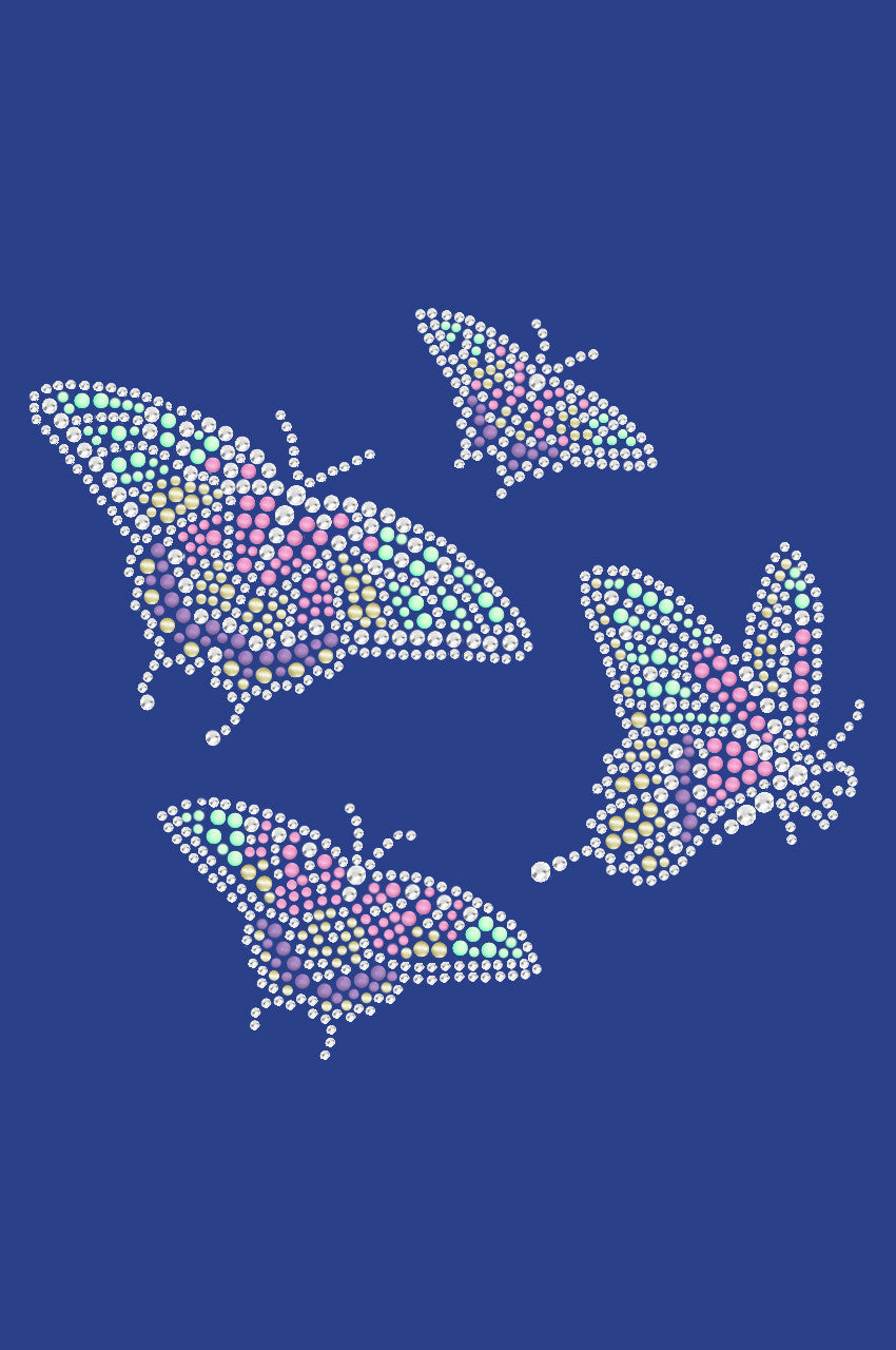 Pastel Butterflies - Womens T-shirt