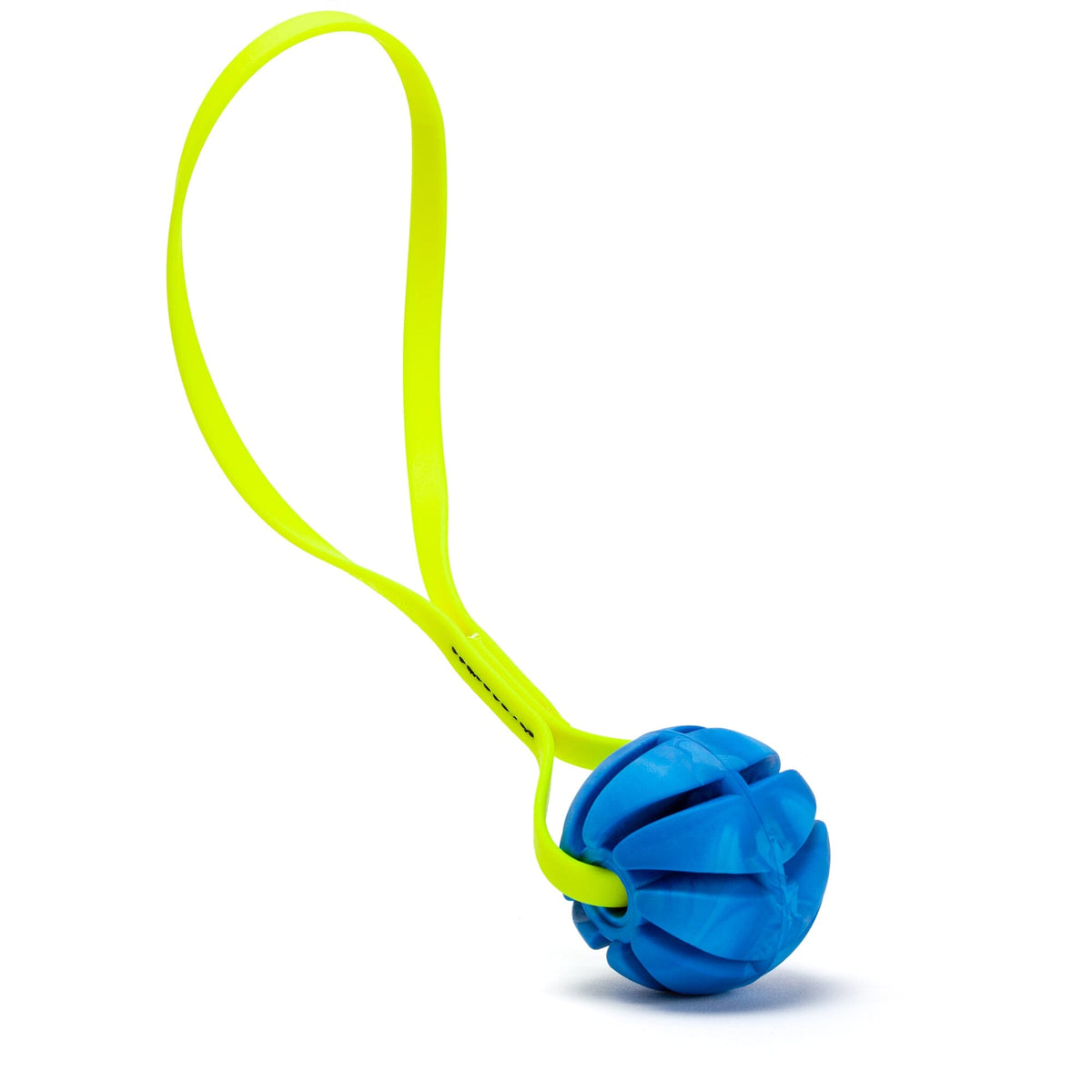 Dogline Rubber Spiral Ball with BioThane Handle