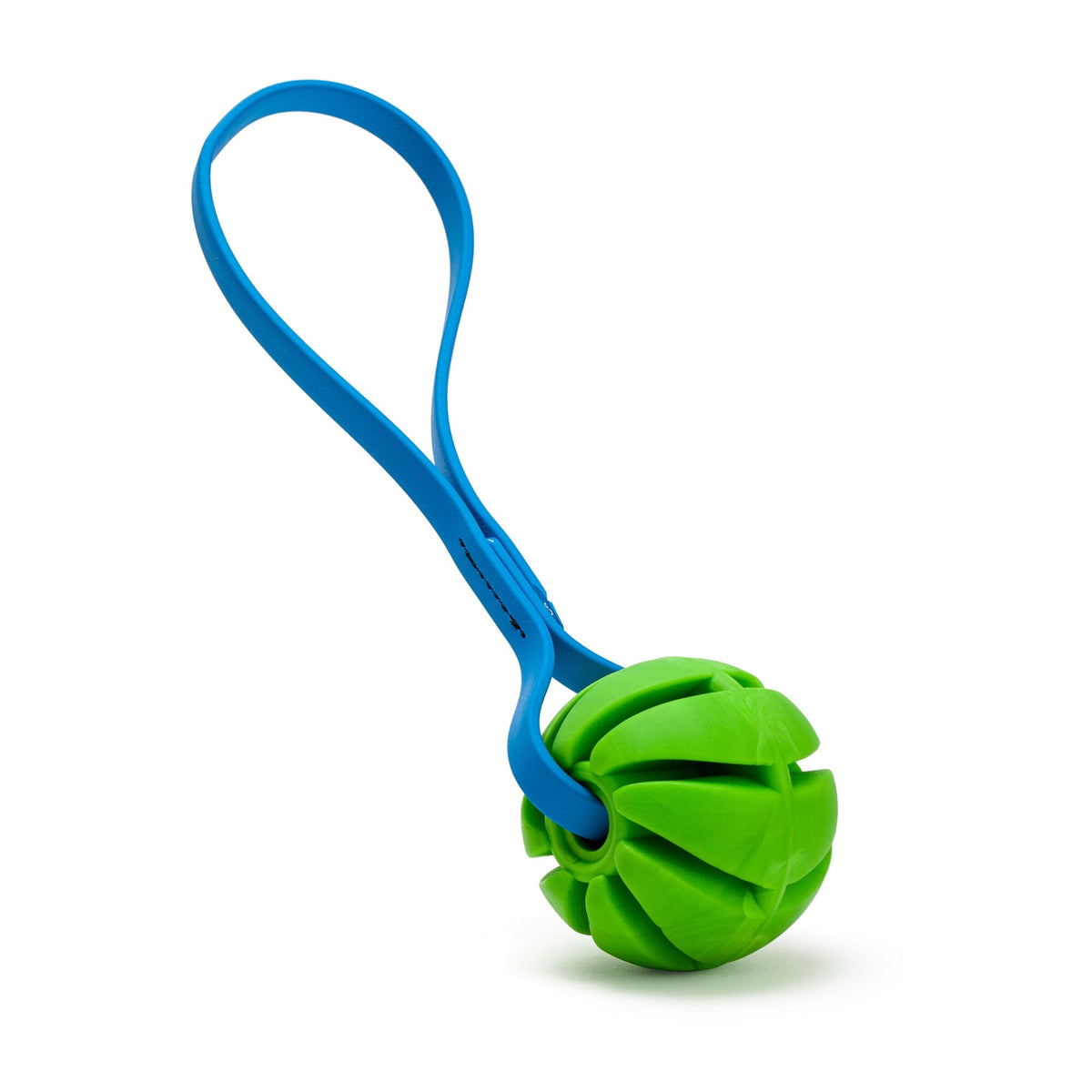 Dogline Rubber Spiral Ball with BioThane Handle