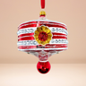 Red Harlequin Lantern Glass Ornament
