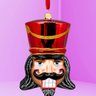 Crimson Glass Nutcracker Ornament