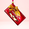 Red Torrone Candy Box Polish Glass Ornament
