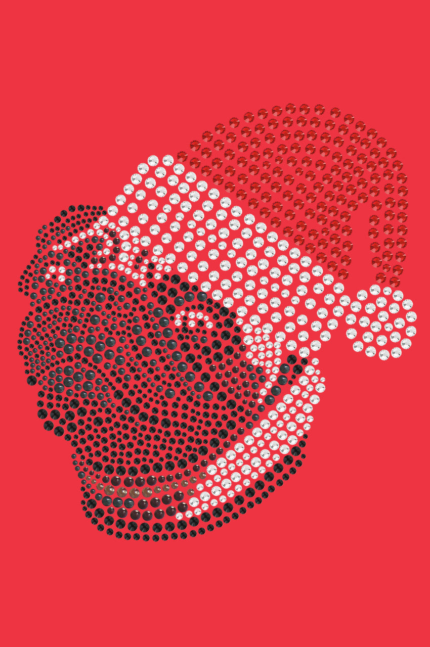 Pug with Santa Hat - Womens T-shirt